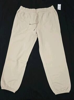 Mode Of One MO1 Men's XL Beige Sweatpants Pockets Elastic Hem Heavyweight NWT